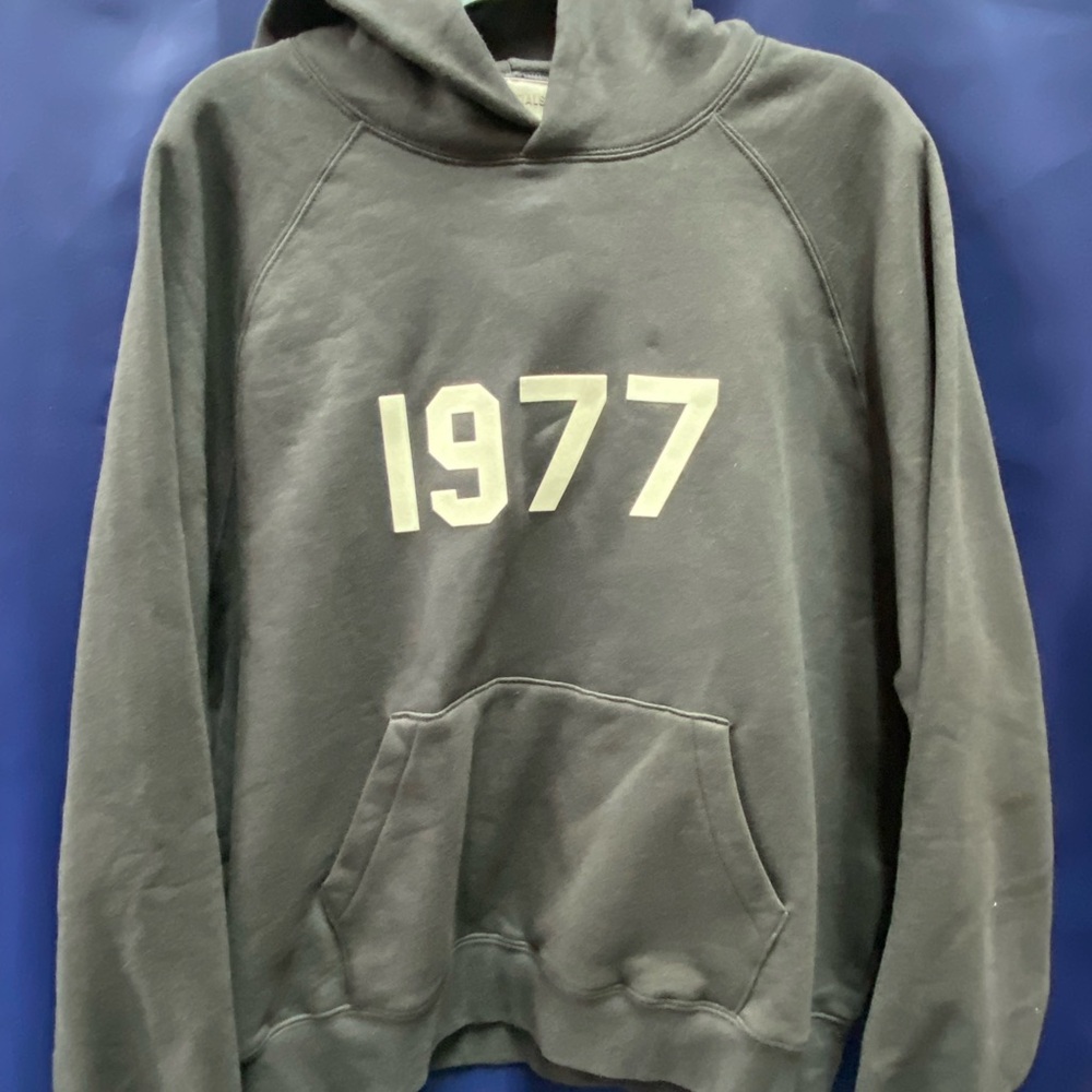 Fear of God Charcoal Hoodie with 1977 Print